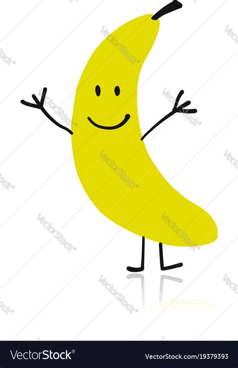 Banana Funny Character For Your Design Royalty Free Vector