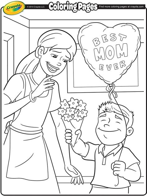 mothers day coloring page crayolacom