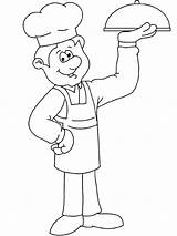 Chef Coloring Pages Printable Kids Cooking Fat Kid Girl sketch template