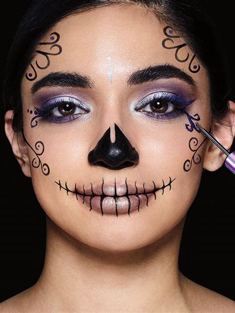 maybelline halloween tutorial sugar skull step   halloween makeup