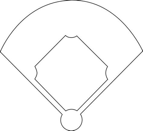 baseball diamond template printable clipart  clipart