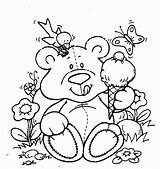 Urso Bears Teddybear Everfreecoloring Print Ursinhos Riscos Teddys Doce Encanto sketch template