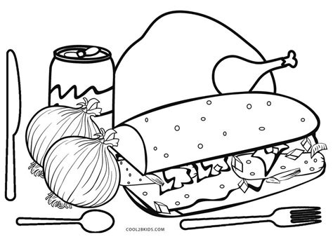 printable food coloring pages  kids coolbkids