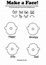 Coloring Pages Face Emotions Make Feelings Preschool Mood Crayola Worksheet Kids Activities Social Today Children English Crafts Teaching Drawing Language sketch template