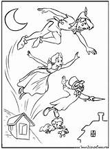 Pages Coloring Tinkerbell Pan Peter Disney Colouring sketch template