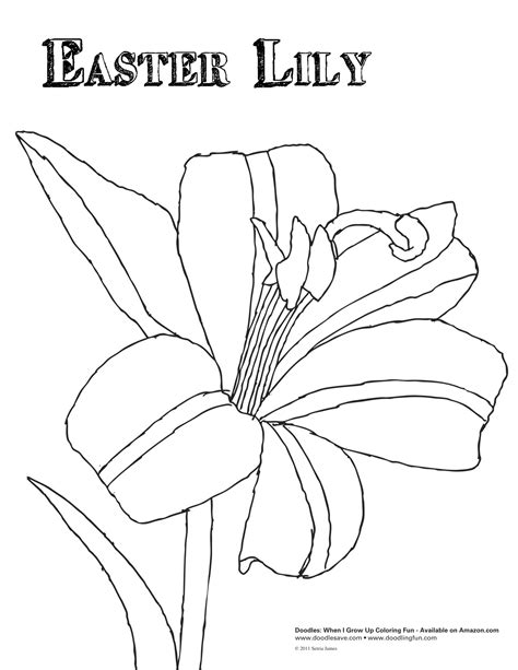 ideas  coloring easter lily coloring page