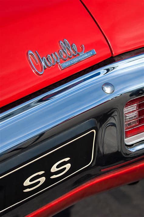 1970 Chevrolet Chevelle Ss Convertible Taillight Emblem Poster By Jill