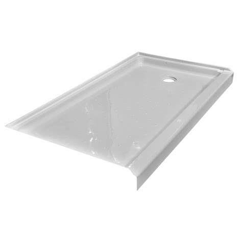 style selections style selections  white acrylic shower base