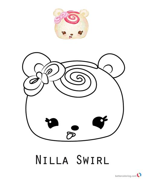 num noms coloring pages  nilla swirl  printable coloring pages