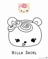 Num Noms Coloring Pages Swirl Nilla Bettercoloring Printable She Series sketch template