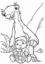 Ice Age Coloring Pages Baby Sid Cartoon Printable Book Kids Children Child Choose Board Animal sketch template
