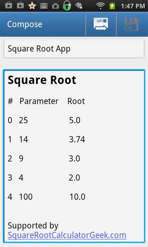 square root calculator apk  android