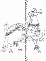 Carousel Horses sketch template