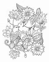 Blumenwiese Malvorlagen Fleur Printables Adulte Blumenmalvorlagen Basteln Erwachsenen Visages Oiseaux Papillon Mantones Erwachsene Aves Bordado Colorier Pikony Vendido sketch template