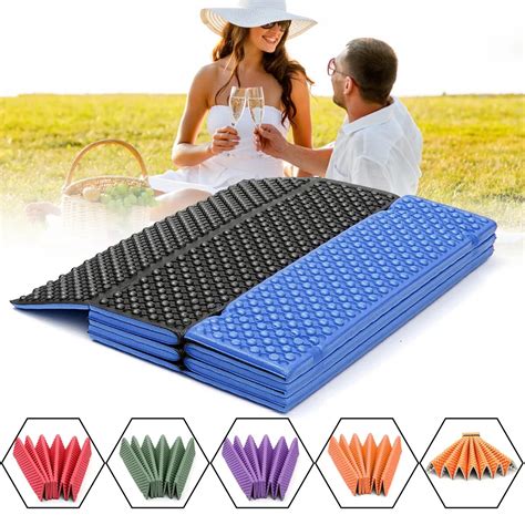outdoor camping mat ultralight foam picnic mat folding egg slot