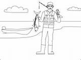 Coloring Pages Fisherman Activities sketch template