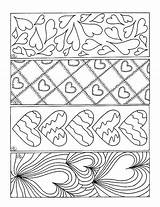 Bookmarks Coloring Pages Bookmark Printable Valentine Color Print Valentines Theme Google Tocolor Search Template Kids Hearts Bandana Crafts Pdf Heart sketch template