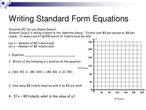 standard form equations   edmodo