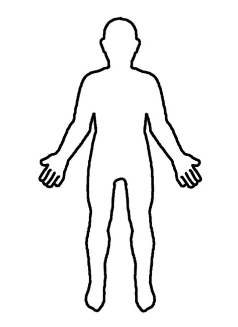 printable human body outline template  printable  vrogueco