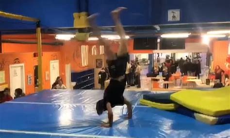 the moment a russian acrobat breaks his neck when his double somersault