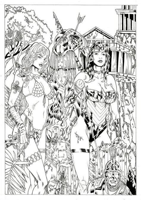 Red Sonja And Wonder Woman By Mmarcoshq D9h3m9a Wonder
