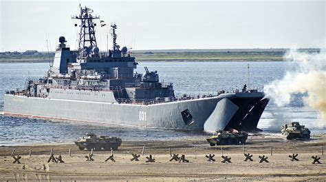 russian navy project 775 ropucha class landing ship six of which