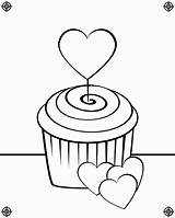 Cupcake Coloring Pages Cupcakes Drawing Birthday Cute Screen Line Heart Paste Eat Don Printing Clipart Clipartbest August Book Print Popular sketch template
