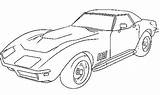 Corvette Coloring Pages Car 1979 Cars Chevy Drawing Stingray Color Mustang Mclaren Drawings Sketch Clipart Template Chevrolet Nova C3 Colouring sketch template