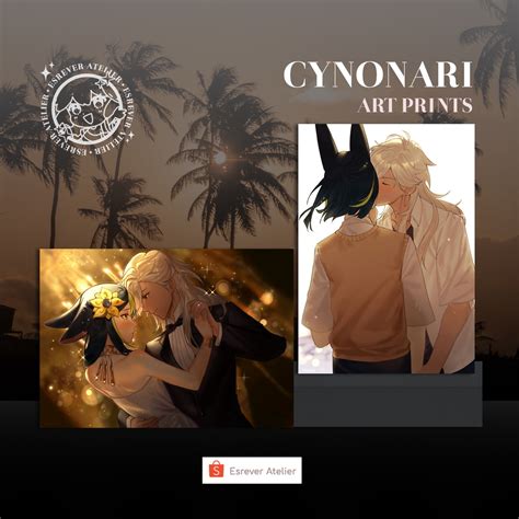 Jual Genshin Impact Cynonari Cyno X Tighnari Art Print Fan Merch