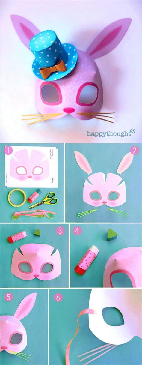 easter bunny mask printable template  happythoughtcouk easterbunny