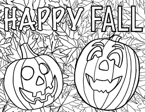happy fall coloring printable life worth  living