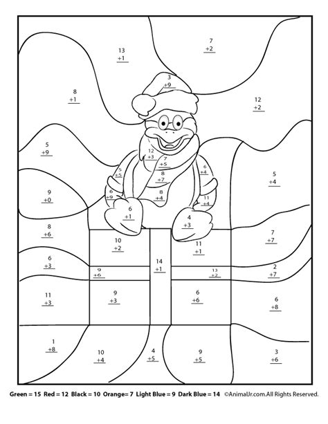 christmas math coloring addition worksheet woo jr kids activities