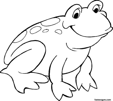 frog template  kids clipart