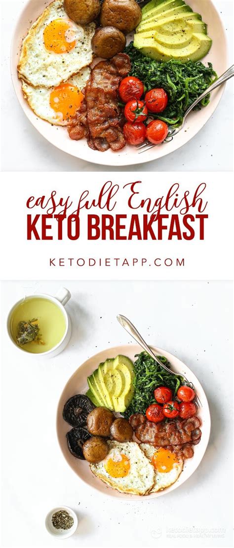 easy full english keto breakfast   traditional full english