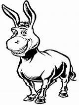 Donkey Coloring Pages Color Animals sketch template