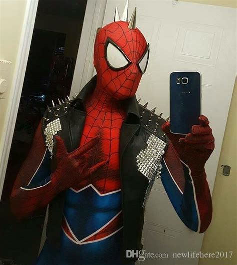 2021 new spiderman punk costume 3d printed punk rock spider man costume