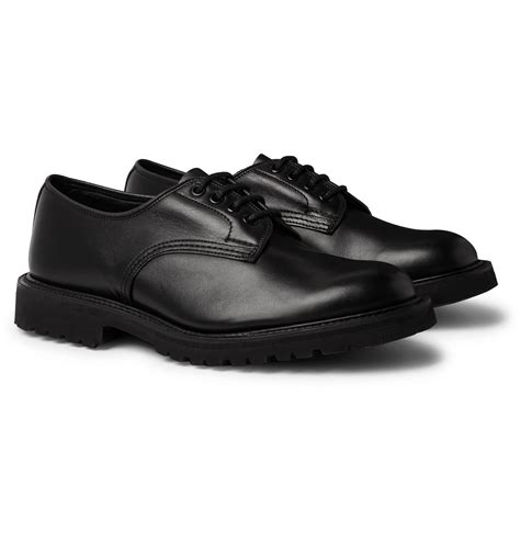 trickers daniel leather derby shoes black trickers