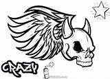 Graffiti Ausmalbilder Coole Totenkopf Skull Graffitis Jungs Totenköpfe Schrift Lustige Wörter Kreutz Imprimir Pinnwand Auswählen Skulls sketch template