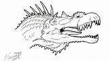 Spinosaurus Dino sketch template