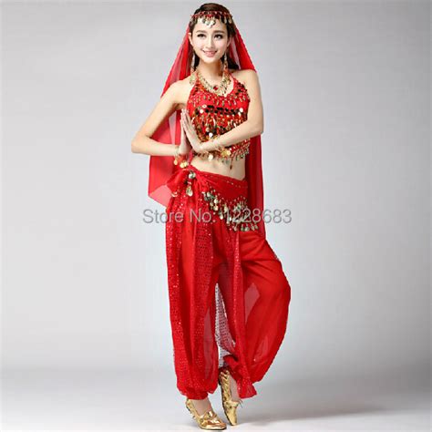 6 colors sexy professional indian egyptian tribal red cheap belly dance