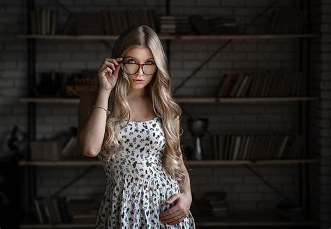 Hd Wallpaper Lindsey Pelas Women Model Blonde Glasses Edited