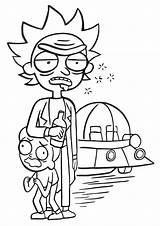 Rick Morty Coloring Pages Print Coloringway sketch template
