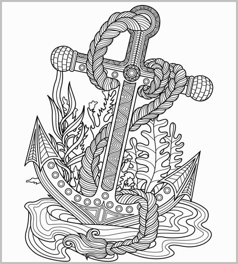tattoo anchor coloring pages askworksheet