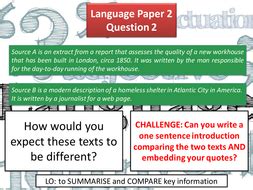 aqa gcse english language paper  teaching resources