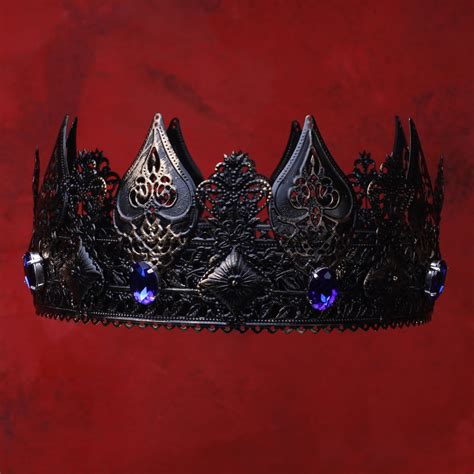 black crown king crown gothic crown king crown spiked etsy