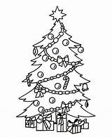 Coloring Presents Tree Pages Under Kids sketch template