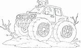 Monster Truck Coloring Pages Drawing Ford Grave Digger Bronco Wheels Hot Big F150 Jeep Printable Safari Dodge Colouring Trucks Getcolorings sketch template