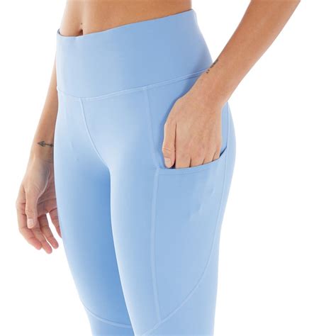 Buy Ron Hill Womens Tech Running Crop Tights Lake Blue Vanilla