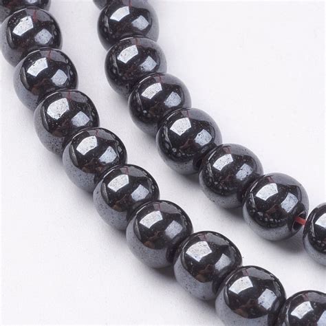 mm hematite beads strands   pcs lava beads  semi precious