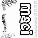 Maci Coloring Pages Hellokids Macie Name sketch template